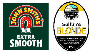 Beer john smiths & saltaire blonde